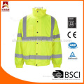 Fleece lining high vis bomber jacket